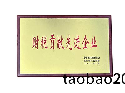 財稅貢(gong)獻先進企(qi)業