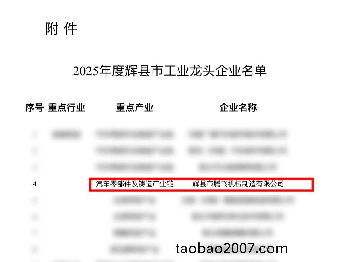 大(da)型(xing)鑄鋼廠-騰飛鑄鋼喜報頻髮！——榮(rong)穫輝縣市龍(long)頭企(qi)業榮譽